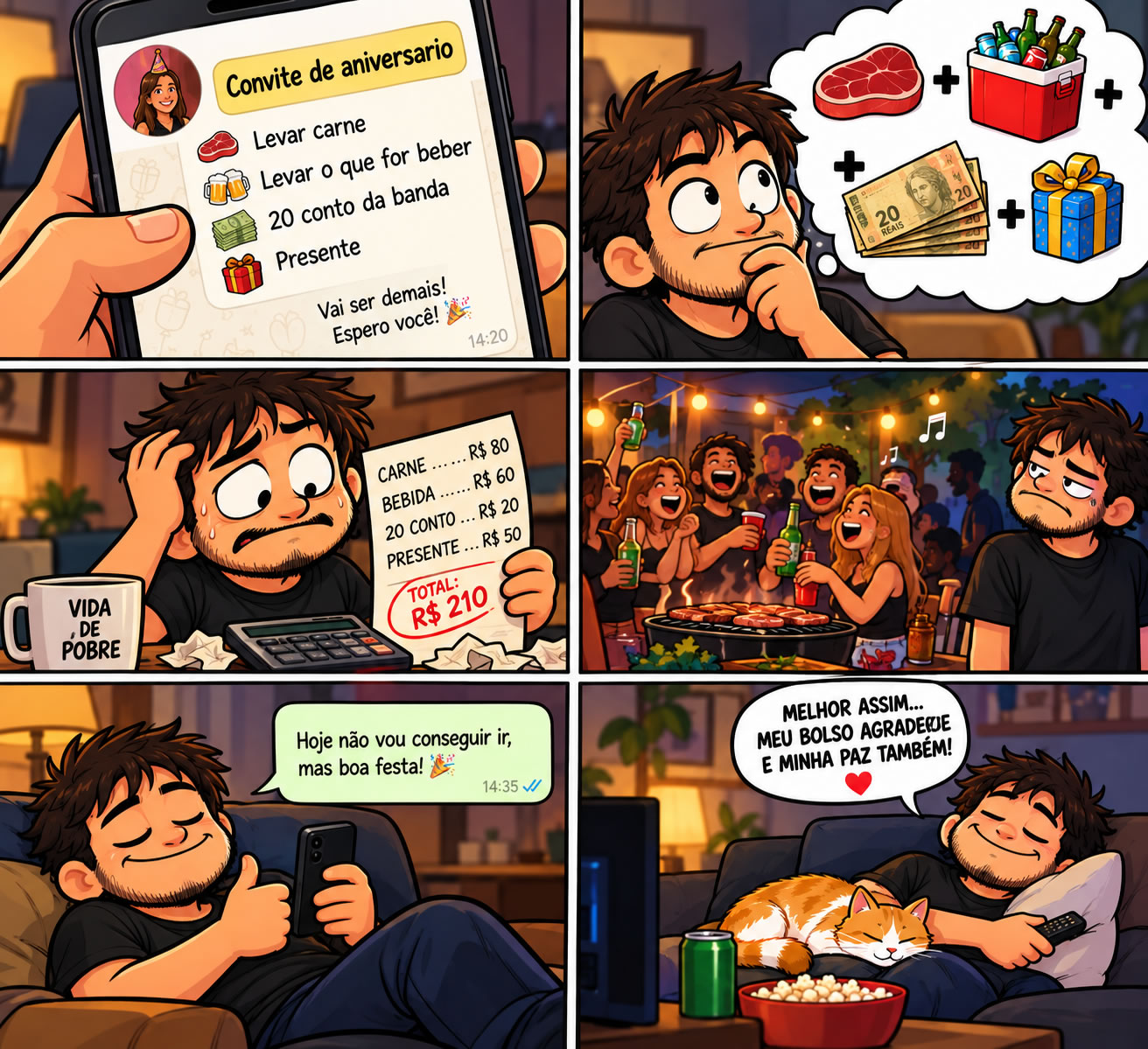 Quando o convite de aniversário chega e a conta assusta mais que o presente