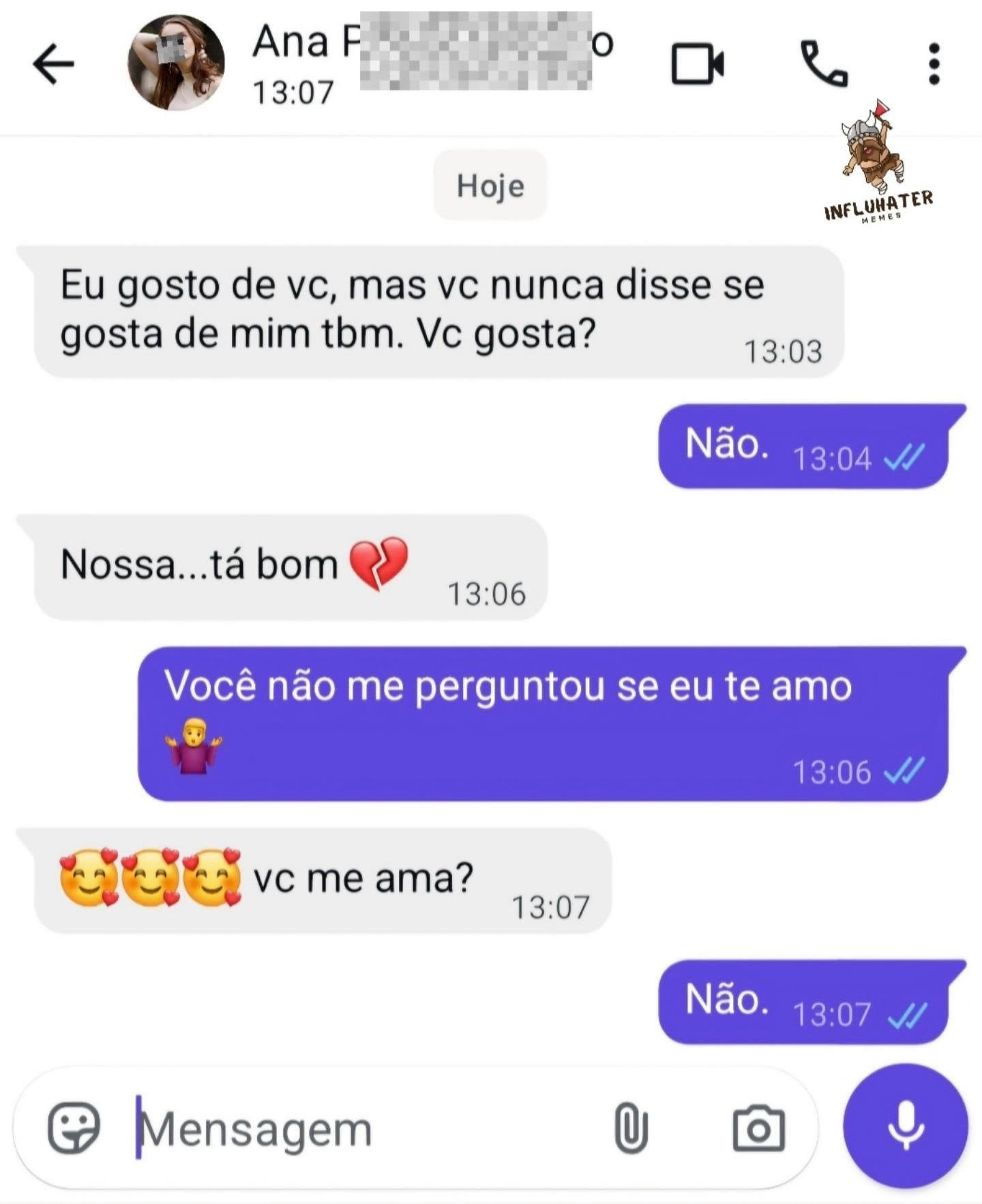 A declaração de amor que recebeu a resposta mais fria da internet A declaração de amor que recebeu a resposta mais fria da internet