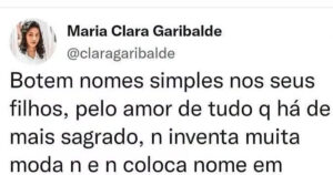 A escolha do nome do filho virou uma discussão que ninguém esperava