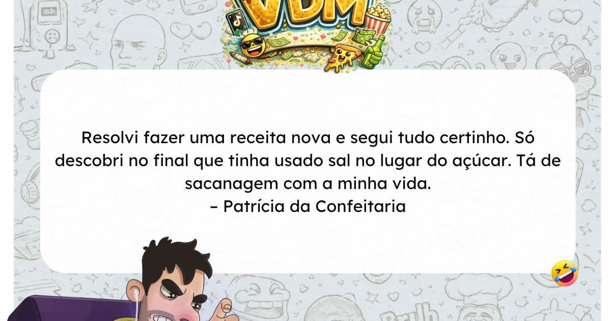 A receita parecia perfeita até o açúcar ser confundido com sal