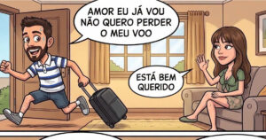 Ele sobreviveu ao acidente, mas ainda precisava explicar tudo para a esposa